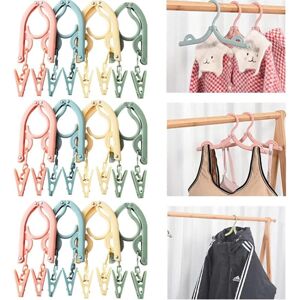 CCYKXA (4 Colors)12 Pack Folding Hangers with Clips - Portable Travel Hangers Plastic Foldable Space Saving Clothes Hangers for Home Travel Camping CCYKXA (4 Colors)12 Pack Folding Hangers with Clips - Portable Travel Hangers Plastic Foldable Space Saving Clothes Hangers for Home Travel Camping