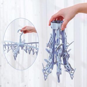 Ccykxa - Indoor Outdoor Clothes Drying Rack, 24 Clips Foldable Hanging Clothes Dryer, Rotatable Sock Drying Rack, for Cloth Diapers, Bras, Towel, Ccykxa - Indoor Outdoor Clothes Drying Rack, 24 Clips Foldable Hanging Clothes Dryer, Rotatable Sock Drying Rack, for Cloth Diapers, Bras, Towel,