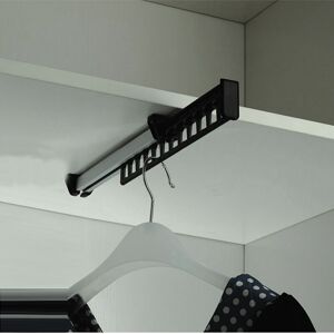 DEWDAT Clothes Rack Wardrobe Closet Pull Out Sliding Hanger Coat Rack Stand for 12 Hangers Length 312mm Pack of 2 DEWDAT Clothes Rack Wardrobe Closet Pull Out Sliding Hanger Coat Rack Stand for 12 Hangers Length 312mm Pack of 2