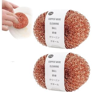 SJQKA Copper Sponge, 2 Copper Scrapers, Copper Dish Sponge, Copper Scraper, Reusable Copper Sponges, Copper Wire Cleaning Ball, for Dishes, Pots and Pans SJQKA Copper Sponge, 2 Copper Scrapers, Copper Dish Sponge, Copper Scraper, Reusable Copper Sponges, Copper Wire Cleaning Ball, for Dishes, Pots and Pans