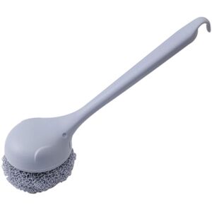 Groofoo - Dish Brush Professional Long Handle Polyester Ball Dish Scrub Brush Dish Cleaning Brush for Dish Pot Pan Sink Cleaning Blue Groofoo - Dish Brush Professional Long Handle Polyester Ball Dish Scrub Brush Dish Cleaning Brush for Dish Pot Pan Sink Cleaning Blue