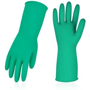TINOR Dishwashing Gloves, Reusable Rubber Cleaning Kitchen Gloves, Extra Thick, Long Sleeves(HH4601,9/L,Green,10Pairs) TINOR Dishwashing Gloves, Reusable Rubber Cleaning Kitchen Gloves, Extra Thick, Long Sleeves(HH4601,9/L,Green,10Pairs)