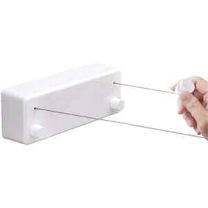 YMYNY Extendable Clothesline, 4.2m Stainless Steel Clothesline, Puncture-Free Extendable Clothes Rack, Clothes Dryer with Adjustable Rope, for Drying YMYNY Extendable Clothesline, 4.2m Stainless Steel Clothesline, Puncture-Free Extendable Clothes Rack, Clothes Dryer with Adjustable Rope, for Drying