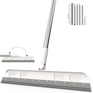 Ikodm - Floor squeegee, 120 cm, shower squeegee, long handle, window squeegee with handle, water squeegee (grey) Ikodm - Floor squeegee, 120 cm, shower squeegee, long handle, window squeegee with handle, water squeegee (grey)