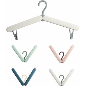 DEWDAT Foldable Clothes Hanger Portable Travel Foldable Clothes Hanger with Clips for Clothes and Outerwear, 4 Pieces DEWDAT Foldable Clothes Hanger Portable Travel Foldable Clothes Hanger with Clips for Clothes and Outerwear, 4 Pieces