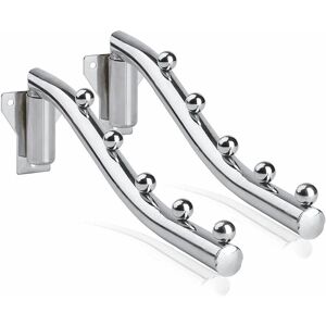 DEWDAT Foldable Wall Mounted Clothes Rack, Foldable Wall Hanger, Folding Clothes Hanger Space Saving Coat Rack Wall Mounted Folding Hook Retractable Wall DEWDAT Foldable Wall Mounted Clothes Rack, Foldable Wall Hanger, Folding Clothes Hanger Space Saving Coat Rack Wall Mounted Folding Hook Retractable Wall