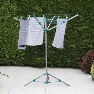 JVL - 4-Arm Aluminium Rotary Airer - 16m - Grey JVL - 4-Arm Aluminium Rotary Airer - 16m - Grey
