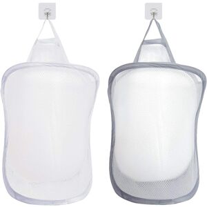 Linghhang - Gray,White Laundry Basket,Foldable Laundry Organizer,Foldable Toiletry Bag,Hanging Toy Organizer with 2 Handles (Hooks Not Included) Linghhang - Gray,White Laundry Basket,Foldable Laundry Organizer,Foldable Toiletry Bag,Hanging Toy Organizer with 2 Handles (Hooks Not Included)