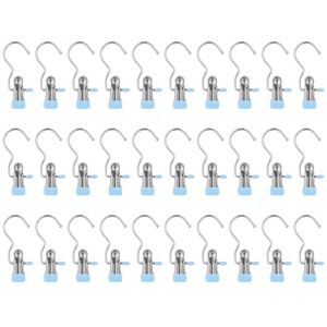 TLILY Heavy Duty Hanging Hooks Clips,New Boot Hangers for Closet,Laundry Clip Clothes,Hat Pants Towel Blue 30PC TLILY Heavy Duty Hanging Hooks Clips,New Boot Hangers for Closet,Laundry Clip Clothes,Hat Pants Towel Blue 30PC