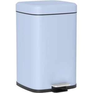 Homcom - Kitchen Pedal Bin, Metal Rubbish Bin with Soft-close Lid 20L-Light Blue Homcom - Kitchen Pedal Bin, Metal Rubbish Bin with Soft-close Lid 20L-Light Blue