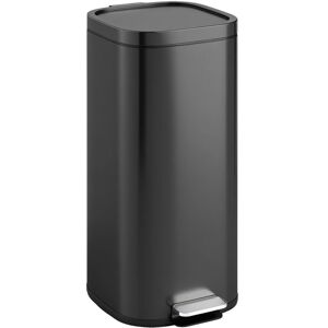 HOMCOM 30L Kitchen Bin, Pedal Bin with Lid, Removable Inner Bucket, Black HOMCOM 30L Kitchen Bin, Pedal Bin with Lid, Removable Inner Bucket, Black