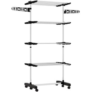 HOMCOM Black 4-Tier Clothes Dryer Rack HOMCOM Black 4-Tier Clothes Dryer Rack