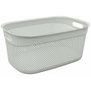 JVL - Droplette Design Plastic Storage Basket, 33L, Ice Grey JVL - Droplette Design Plastic Storage Basket, 33L, Ice Grey