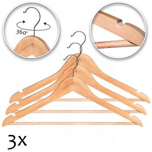 KADAX Wooden Clothes Hanger with Two Notches, Wardrobe Hanger for Clothes, Shirts, Suits, Trousers KADAX Wooden Clothes Hanger with Two Notches, Wardrobe Hanger for Clothes, Shirts, Suits, Trousers