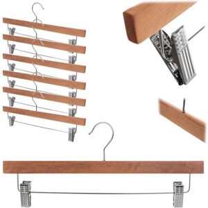 KADAX wooden hangers with clothes clips, 6 pieces KADAX wooden hangers with clothes clips, 6 pieces