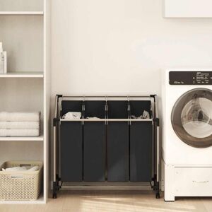 Laundry sorter with 4 bags black grey Vidaxl Laundry sorter with 4 bags black grey Vidaxl