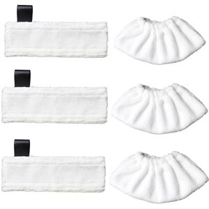 Aougo - Set of 6 microfiber replacement cloths for Kärcher EasyFix sc 2, sc 3, sc 4, sc 5 steam cleaner (3 for floor brush + 3 for manual nozzle) Aougo - Set of 6 microfiber replacement cloths for Kärcher EasyFix sc 2, sc 3, sc 4, sc 5 steam cleaner (3 for floor brush + 3 for manual nozzle)