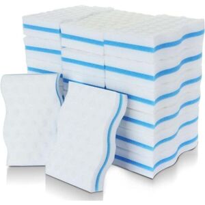 TEHTUY Magic sponges, pack of 20 super thick melamine cleaning sponges – Magic eraser for bathroom, pool, kitchen, floor, wall (chemical-free) – White TEHTUY Magic sponges, pack of 20 super thick melamine cleaning sponges – Magic eraser for bathroom, pool, kitchen, floor, wall (chemical-free) – White