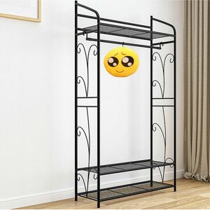 Unho - Metal Clothes Rail Storage Garment Shelf Clothing Hanging Heavy Duty Shoe Rack Unho - Metal Clothes Rail Storage Garment Shelf Clothing Hanging Heavy Duty Shoe Rack