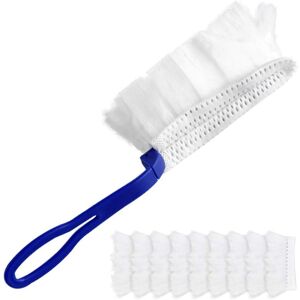 Linghhang - Microfiber Hand Duster with 10x Duster Refills, Small Dust Cleaner for Blinds, pc Keyboard, Desk, Dresser, Car Dashboard Linghhang - Microfiber Hand Duster with 10x Duster Refills, Small Dust Cleaner for Blinds, pc Keyboard, Desk, Dresser, Car Dashboard