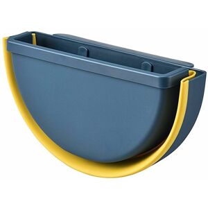 HOOPZI Multifunctional Hanging Foldable Kitchen Trash Can Semi-circular Garbage Bins Wall-Mounted Trash Can for Car Home Office Navy Blue HOOPZI Multifunctional Hanging Foldable Kitchen Trash Can Semi-circular Garbage Bins Wall-Mounted Trash Can for Car Home Office Navy Blue