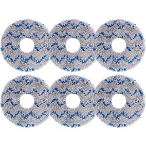 Linghhang - 13.5 cm outer diameter, 3.5 cm inner diameter, 6-pack blue replacement cleaning cloths for Ecovacs T20, T20pro, T20max, T20 max plus, T20 Linghhang - 13.5 cm outer diameter, 3.5 cm inner diameter, 6-pack blue replacement cleaning cloths for Ecovacs T20, T20pro, T20max, T20 max plus, T20