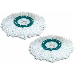 DEBUNS Pack of 2 replacement Clean Twist Disc Mop heads, ideal for tiled and stone floors, water and dirt absorbent microfiber, replacement fringes, easy to DEBUNS Pack of 2 replacement Clean Twist Disc Mop heads, ideal for tiled and stone floors, water and dirt absorbent microfiber, replacement fringes, easy to