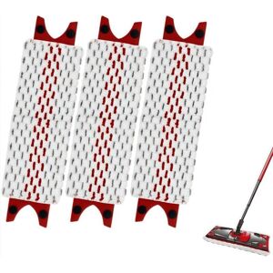 SNQ Pack of 3 replacement mop heads for Vileda fringe mops, compatible with Vileda Ultramax/Easy Wring microfiber fringe mops (red 35 x 14 cm) SNQ Pack of 3 replacement mop heads for Vileda fringe mops, compatible with Vileda Ultramax/Easy Wring microfiber fringe mops (red 35 x 14 cm)