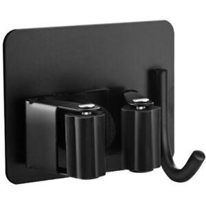MCBOSON Pack of 4 Black Wall-Mounted Broom Holders, No Drilling, Adhesive Wall Mop Holder with Hooks, Stainless Steel Broom Holder, Wall Tool Rack for MCBOSON Pack of 4 Black Wall-Mounted Broom Holders, No Drilling, Adhesive Wall Mop Holder with Hooks, Stainless Steel Broom Holder, Wall Tool Rack for