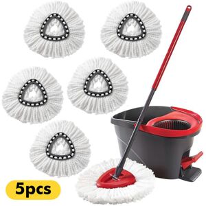 TEHTUY Pack of 5 replacement heads compatible with Vileda EasyWring rotary brushes - Rotary head refills TEHTUY Pack of 5 replacement heads compatible with Vileda EasyWring rotary brushes - Rotary head refills