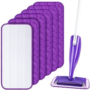 WOIYIC Pack of 6 reusable microfiber replacement pads for Flash Powermop, machine washable, for cleaning wet and dry floors WOIYIC Pack of 6 reusable microfiber replacement pads for Flash Powermop, machine washable, for cleaning wet and dry floors