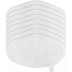 Pack of 8 cleaning cloths for Polti Vaporetto SV440, Washable replacement mops for SV440, SV450, Smart 100 T Pack of 8 cleaning cloths for Polti Vaporetto SV440, Washable replacement mops for SV440, SV450, Smart 100 T