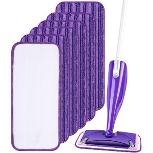 TORMATOR Pack Reusable Wipes for Swiffer WetJet 30x14cm, Microfiber Mop Pads, Microfiber Mop Pads, Replacement Reusable Mop Pads for Scrubbing Dry/Wet Floors, TORMATOR Pack Reusable Wipes for Swiffer WetJet 30x14cm, Microfiber Mop Pads, Microfiber Mop Pads, Replacement Reusable Mop Pads for Scrubbing Dry/Wet Floors,