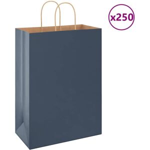 Paper Bags 250 pcs with Handles Blue 32x17x44 cm Vidaxl Paper Bags 250 pcs with Handles Blue 32x17x44 cm Vidaxl