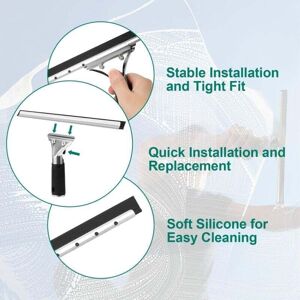 SNQ Professional window squeegee, stainless steel window squeegee with a 35cm blade, for cleaning and drying glass, tiles, windows, and bathrooms, to SNQ Professional window squeegee, stainless steel window squeegee with a 35cm blade, for cleaning and drying glass, tiles, windows, and bathrooms, to