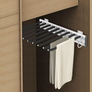 CNCEST Pull Out Trousers Rack 9 Arms Closet Pants Hanger Bar Stainless Steel Rail Extendable Trousers Hanger for Clothes Towel Scarf Tie, 18.11x12.8in CNCEST Pull Out Trousers Rack 9 Arms Closet Pants Hanger Bar Stainless Steel Rail Extendable Trousers Hanger for Clothes Towel Scarf Tie, 18.11x12.8in