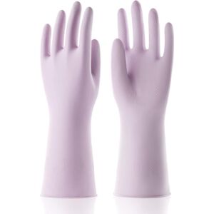 SNQ Purple nitrile gloves, size L (10.7 cm), non-slip, waterproof, reusable, for kitchen and bathroom, 1 pair SNQ Purple nitrile gloves, size L (10.7 cm), non-slip, waterproof, reusable, for kitchen and bathroom, 1 pair