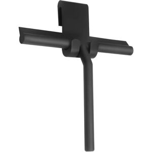 Groofoo - Raclette de douche en silicone 8,7 po - Pour porte de douche en verre et mur - Avec crochet de suspension - Noir Groofoo - Raclette de douche en silicone 8,7 po - Pour porte de douche en verre et mur - Avec crochet de suspension - Noir