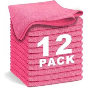 SNQ Red Microfiber Cloths (30 x 30 cm), 12 Pieces – Soft, Absorbent, Reusable and Lint-Free – Ideal for Home and Car Cleaning SNQ Red Microfiber Cloths (30 x 30 cm), 12 Pieces – Soft, Absorbent, Reusable and Lint-Free – Ideal for Home and Car Cleaning