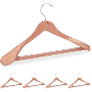 Set of 10 Relaxdays Cedarwood Suit Hangers, Mothproofing, Non-Slip & Sturdy, Wide with Pants Rail, 45 cm, Natural Set of 10 Relaxdays Cedarwood Suit Hangers, Mothproofing, Non-Slip & Sturdy, Wide with Pants Rail, 45 cm, Natural
