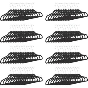 Relaxdays Clothes Hangers Set of 80, Narrow, Space-Saving Trouser Hangers, Velvet, Plastic, HWD: 22.5 x 41.5 x 0.6, Black Relaxdays Clothes Hangers Set of 80, Narrow, Space-Saving Trouser Hangers, Velvet, Plastic, HWD: 22.5 x 41.5 x 0.6, Black