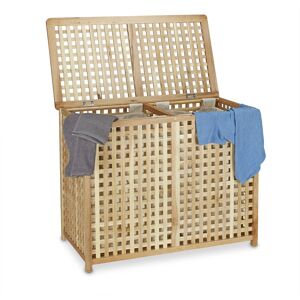 Relaxdays Double Laundry Hamper Laundry Basket 2 Part Laundry Bin 46.1 x 87.9 x 68.1 cm Laundry Sorter Double Laundry Box with 2 Linen Sacks Bags, Relaxdays Double Laundry Hamper Laundry Basket 2 Part Laundry Bin 46.1 x 87.9 x 68.1 cm Laundry Sorter Double Laundry Box with 2 Linen Sacks Bags,