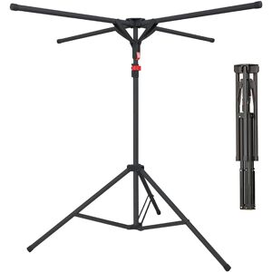 Relaxdays folding clothes horse, up to 15 kg, height-adjustable, H x D: 100–180 x 125 cm, black Relaxdays folding clothes horse, up to 15 kg, height-adjustable, H x D: 100–180 x 125 cm, black