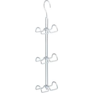 Relaxdays Handbag Storage Rack with 6 Hooks, Space Saving Purse Hanger, Metal Bag Organiser, 39.5 x 8.5 x 4.5 cm, Silver Relaxdays Handbag Storage Rack with 6 Hooks, Space Saving Purse Hanger, Metal Bag Organiser, 39.5 x 8.5 x 4.5 cm, Silver