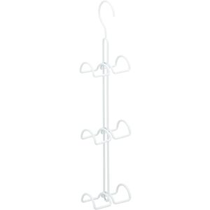 Relaxdays Handbag Storage Rack with 6 Hooks, Space Saving Purse Hanger, Metal Bag Organiser, 39.5 x 8.5 x 4.5 cm, White Relaxdays Handbag Storage Rack with 6 Hooks, Space Saving Purse Hanger, Metal Bag Organiser, 39.5 x 8.5 x 4.5 cm, White