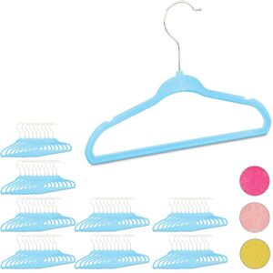 Set of 80 Relaxdays Kids Coat Hangers, Plastic Children’s Velvet Clothes Hangers, HxWxD: 18x28x0.5 cm, Turquoise Set of 80 Relaxdays Kids Coat Hangers, Plastic Children’s Velvet Clothes Hangers, HxWxD: 18x28x0.5 cm, Turquoise