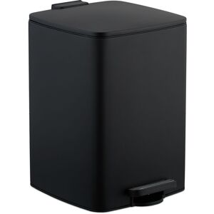 Relaxdays Black Kitchen Waste Bin - 20L, Pedal, Removable Inner Bucket Relaxdays Black Kitchen Waste Bin - 20L, Pedal, Removable Inner Bucket