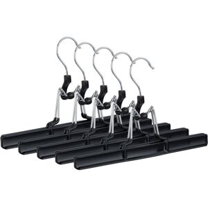 Set of 15 Relaxdays Metal Trouser Hangers Packs, 360° Swivel Hooks, Firm Clamps, Skirt Holders, Rubberized, 26 cm, Black Set of 15 Relaxdays Metal Trouser Hangers Packs, 360° Swivel Hooks, Firm Clamps, Skirt Holders, Rubberized, 26 cm, Black