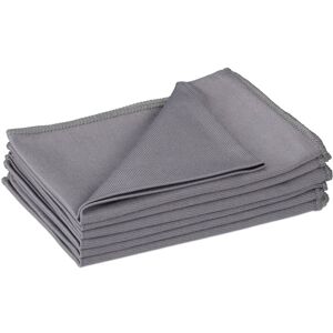 Relaxdays Microfibre Cloths, Set of 6, 40x60 cm, Absorbent, All-Purpose Cleaning Rag, Washable, Kitchen & Bathroom, Grey Relaxdays Microfibre Cloths, Set of 6, 40x60 cm, Absorbent, All-Purpose Cleaning Rag, Washable, Kitchen & Bathroom, Grey