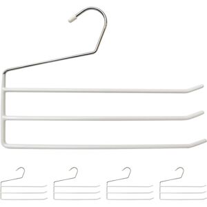 Set of 5 Relaxdays Multi Pants Hangers, Metal Skirt Holder, 3 Trouser Rails, Open, Non-Slip, Assorted Colours Set of 5 Relaxdays Multi Pants Hangers, Metal Skirt Holder, 3 Trouser Rails, Open, Non-Slip, Assorted Colours